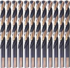 ⅛” Jobber Drill Bit, Gold/Black Finish - 12 /Box