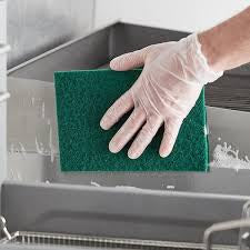 Scouring Pads, 6” x 9”, Medium Duty, Green, 100 /Case