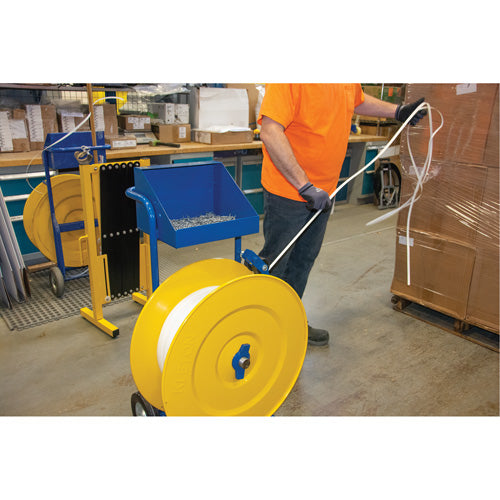 Strapping Cart for Poly and Polyester Straps, Economy, Fits 8x8", 16x3" and 16x6" Core - 1 Each