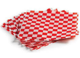 Wax Paper Red Checker - 12" x 12" - 1000 Sheets/Case