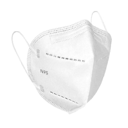 KN95 Disposable Face Mask, White, 5 Layer, Individually Packaged - 50 / Box