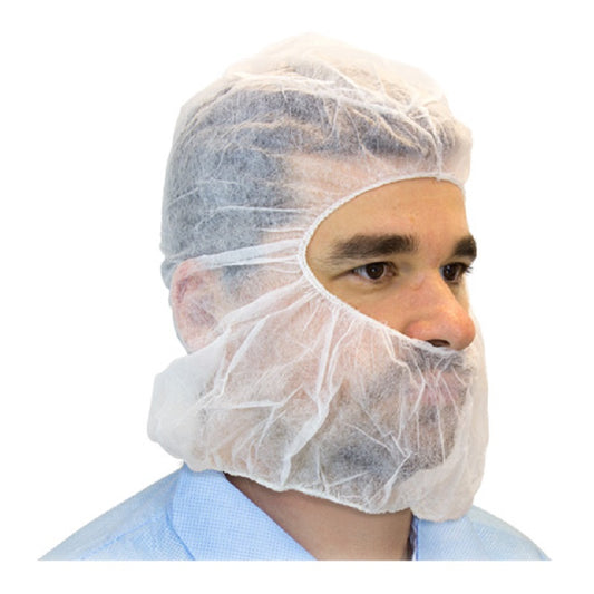 Full Coverage Elastic Balaclava Hood, White, One Size, Disposable - 1000 / Case